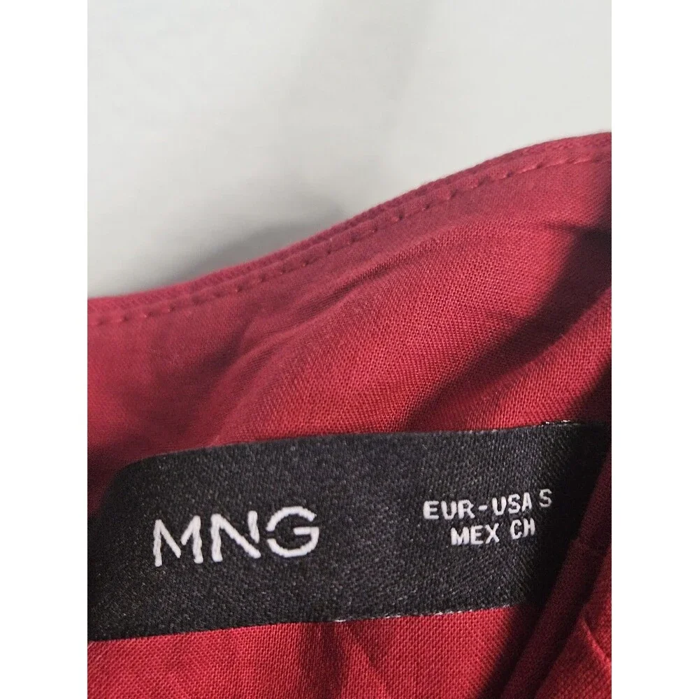 Sz S - MNG Mango Long Strapless Jumpsuit Red